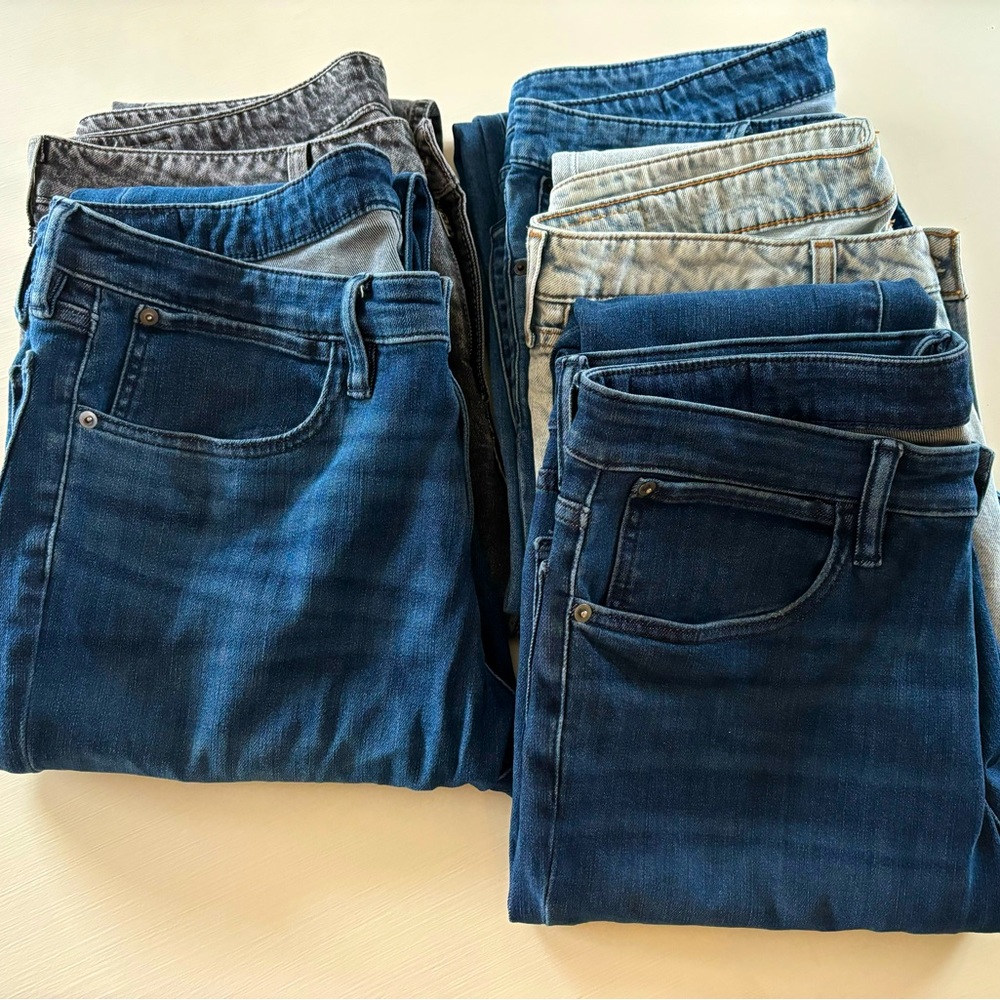 Five pairs of men’s Bonobos jeans